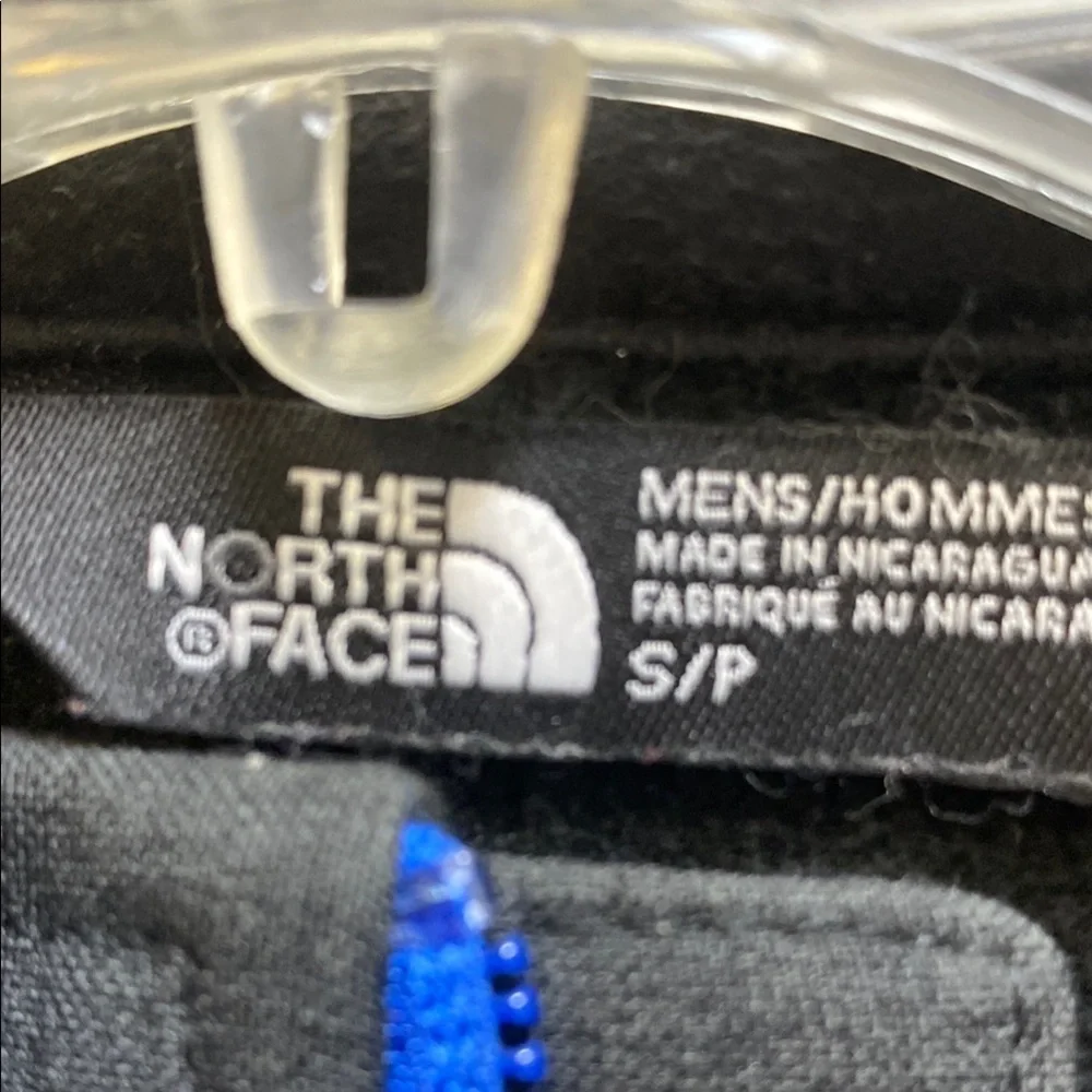 The North Face Men's Black Jacket with Blue Accents